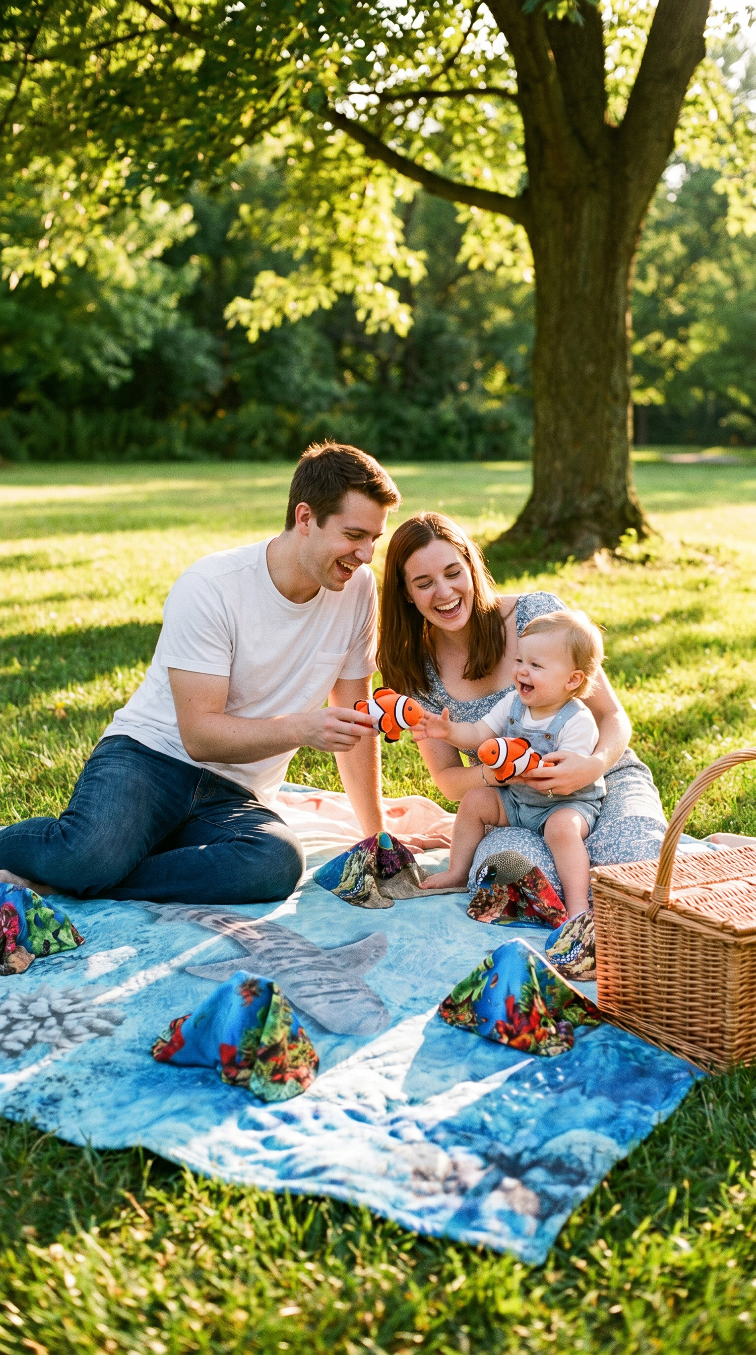 Cuddly soft fleece pic nic blanket with deep water resistant back