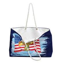 Load image into Gallery viewer, Weekender Bag;  "Freedom Deserves Gratitude Thank a Soldier