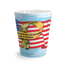 Load image into Gallery viewer, Latte mug - "Freedom Deserves Gratitude - Thank a Soldier"