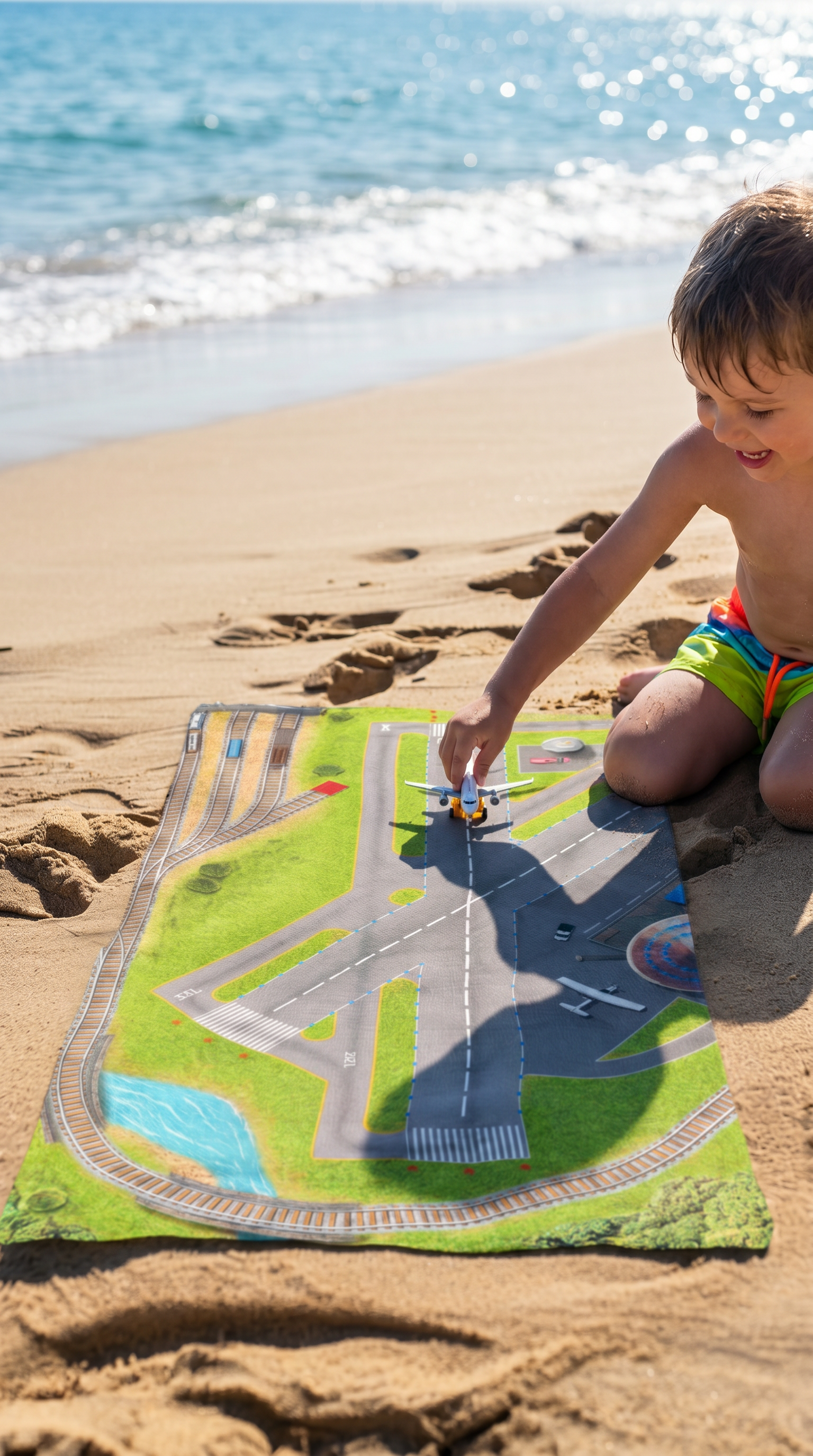 Towel-Pal™ Landing at the Beach (37" × 22")