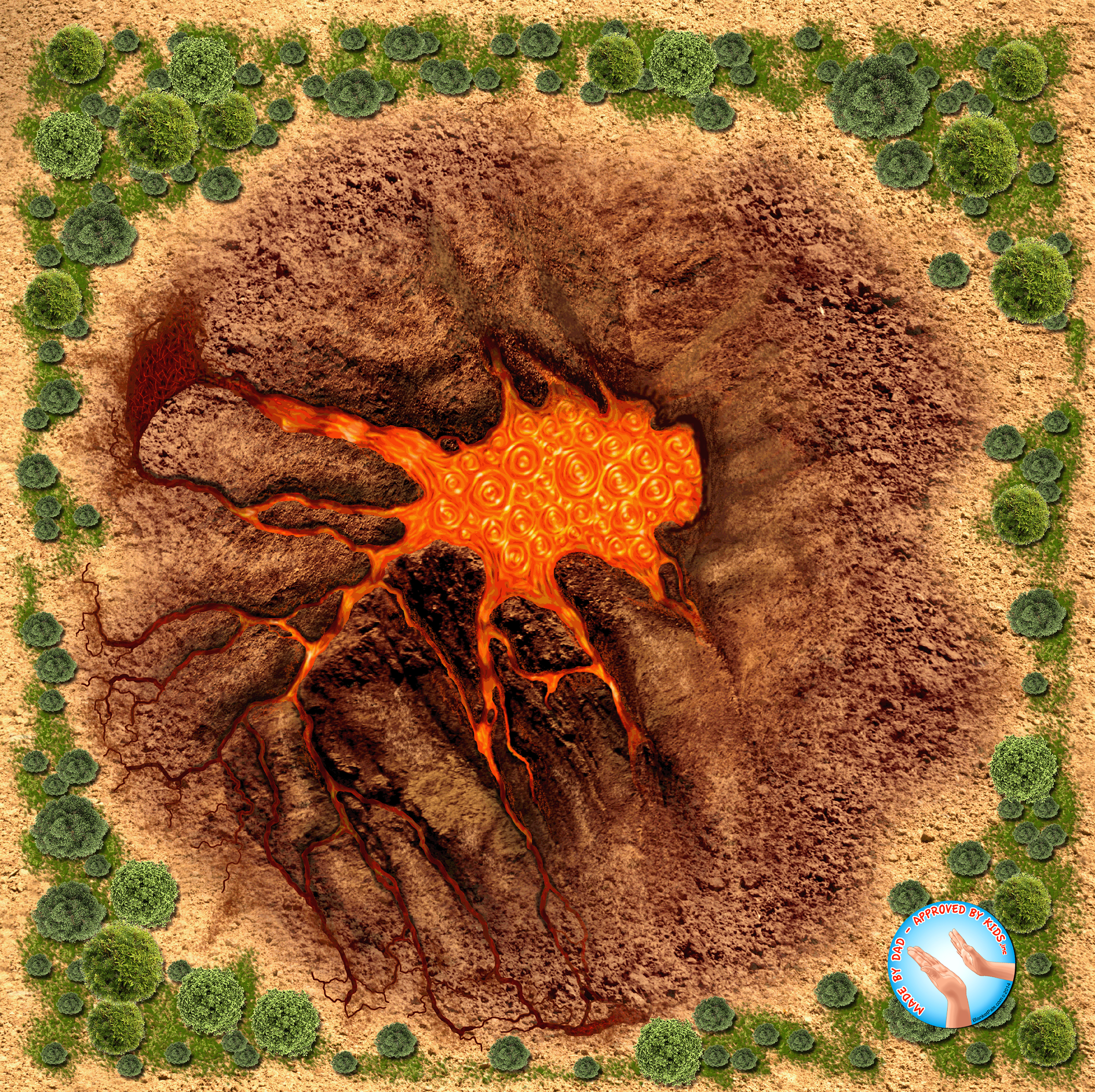 Volcanoes and Lava, Helipad Included