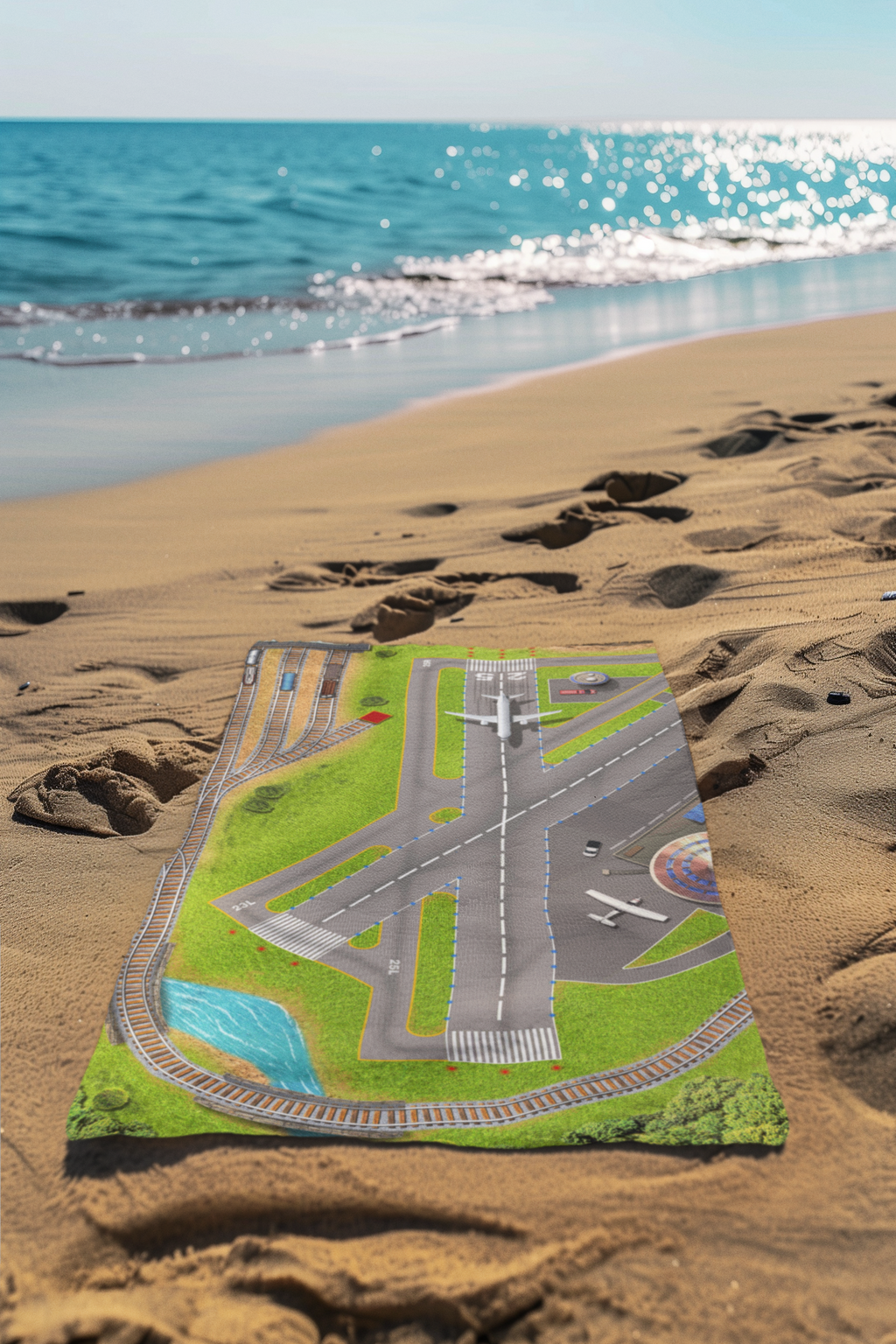Towel-Pal™ Landing at the Beach (37" × 22")