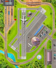 Load image into Gallery viewer, Rustic Soho - Planes &amp; Trains at the Terminals (Throw or Twin XL)