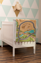 Load image into Gallery viewer, Play Sleep and Go - Outdoor Adventure with Rails, Rivers &amp; Roads (Baby, 30"x40")