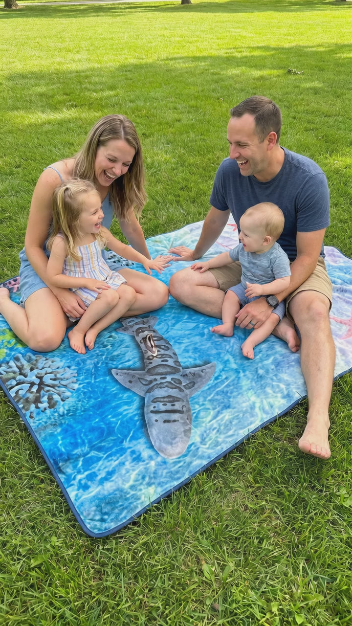 Picnic with Shark at Coral Bay BlanketPal™ (2 Family Sizes)