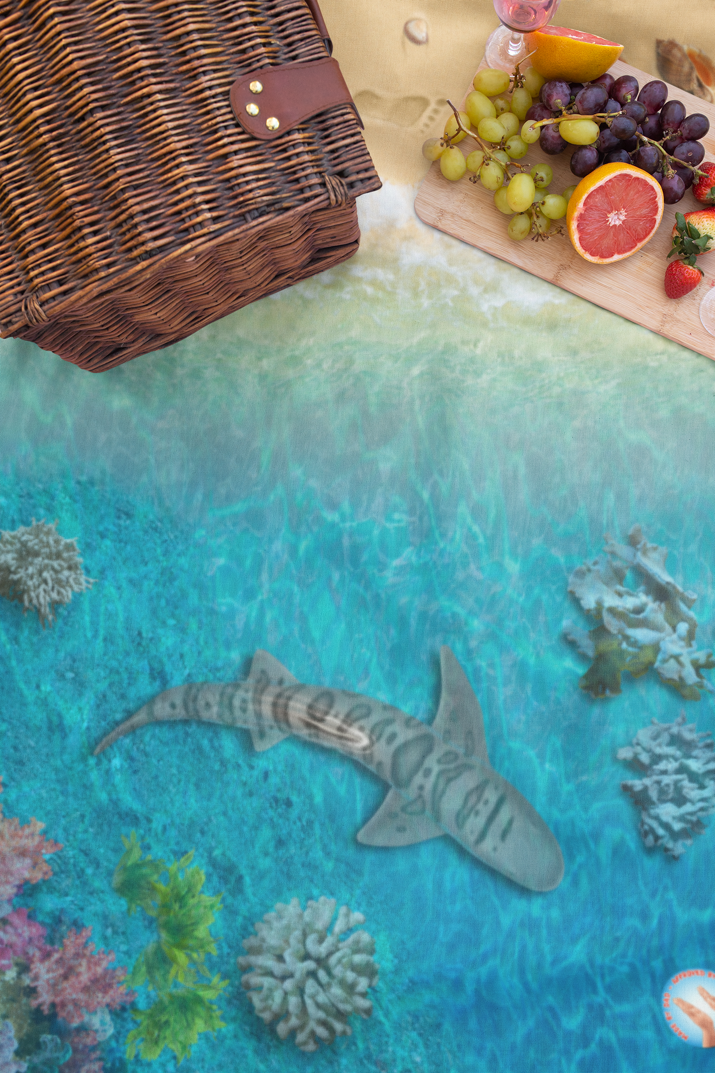 Picnic with Shark at Coral Bay BlanketPal™ (2 Family Sizes)